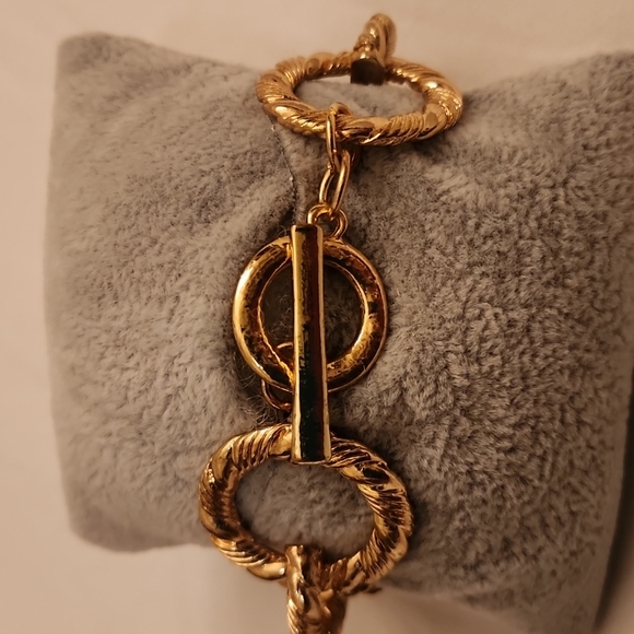 Bracelet Gold Tone Twist Chain Chunky - Picture 6 of 6